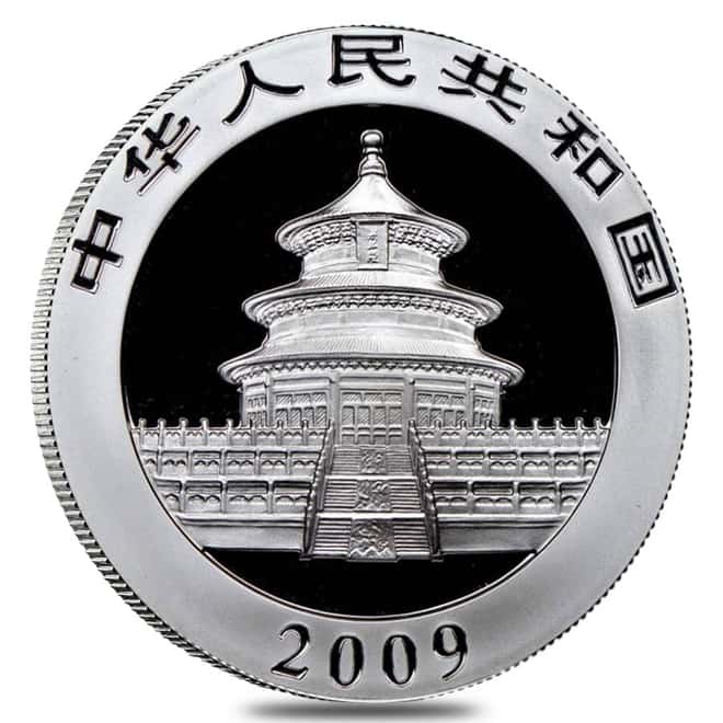 2009 1 oz Chinese Silver Panda 10 Yuan .999 Fine BU