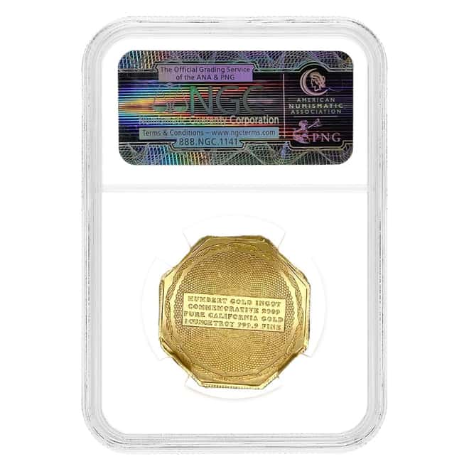 2009 1 oz Gold Humbert Commemorative Ingot .9999 Fine NGC Gem Proof UCAM