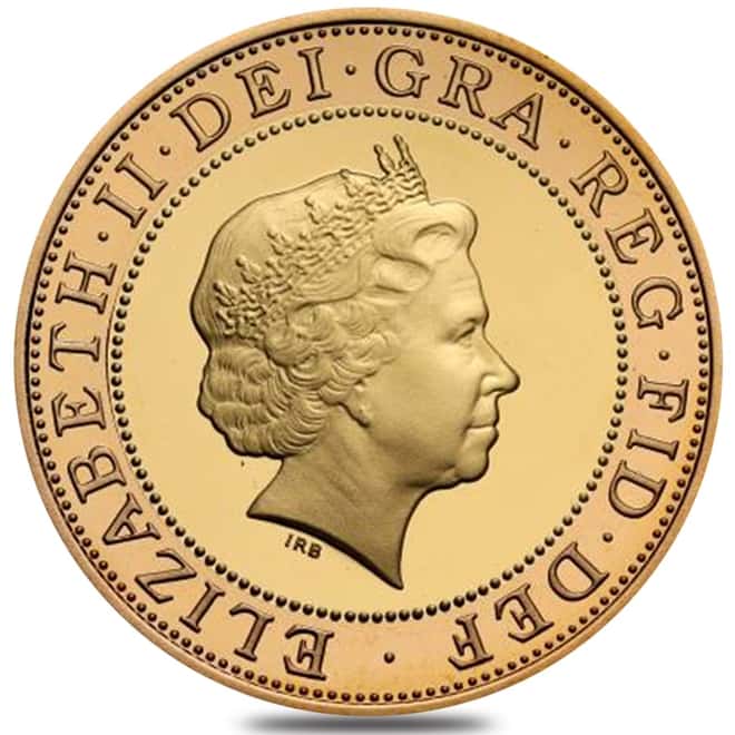 2009 Great Britain 2 Pounds Charles Darwin Proof Gold Coin (w/Box & COA)