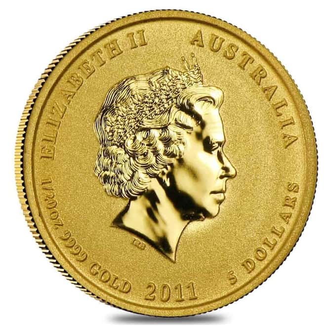 2011 1/20 oz Gold Lunar Year of The Rabbit BU Australia Perth Mint In Cap