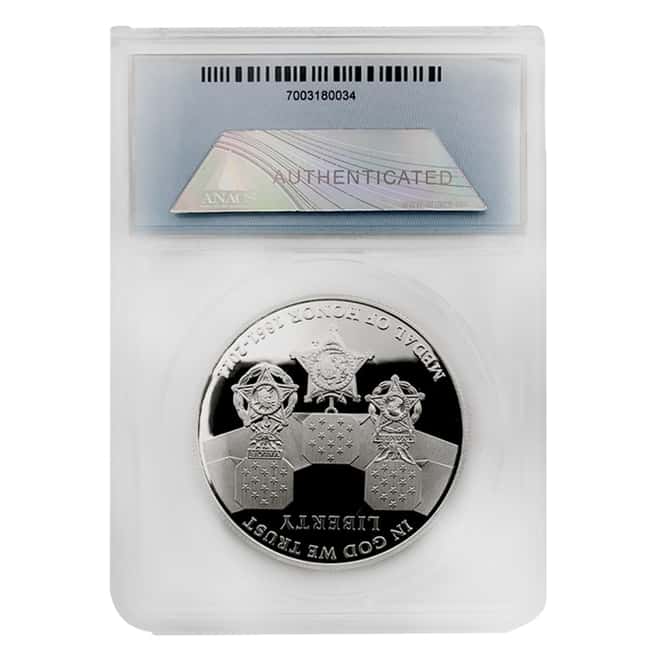 2011 P Proof Silver $1 Commem Medal of Honor ANACS PF 70 DCAM First Release