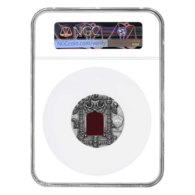 2011 Palau 2 oz Silver Tiffany Art Manueline Coin NGC PF 70