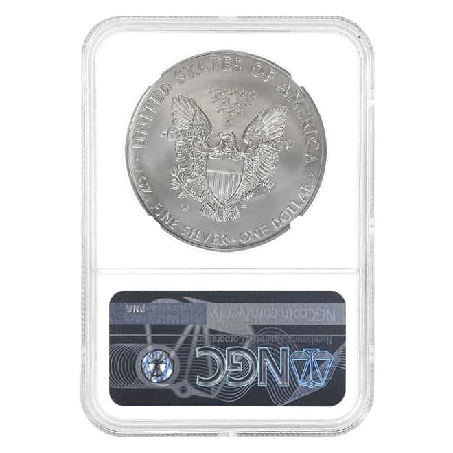 2011 W 1 oz Burnished Silver American Eagle NGC MS 70