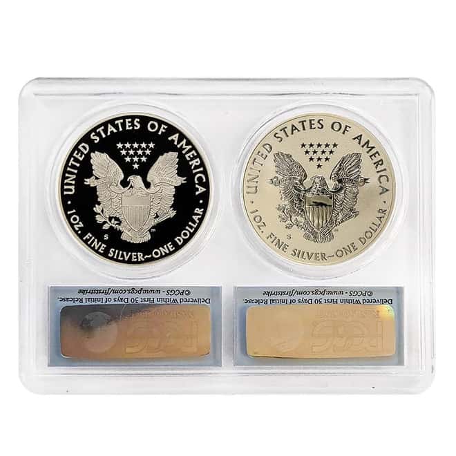 2012-S 1 oz Proof Silver American Eagle 2-Coin Set PCGS PF 69 FS