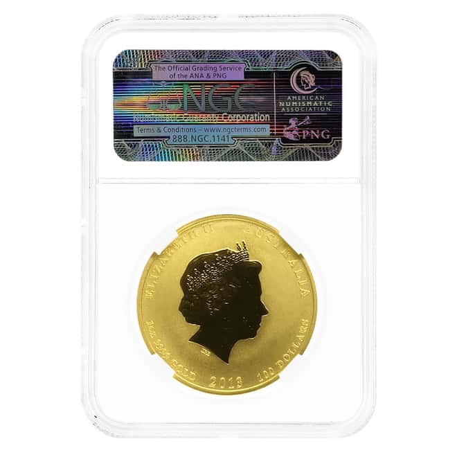 2013 1 oz Gold Lunar Snake Perth Mint NGC MS 69 ER