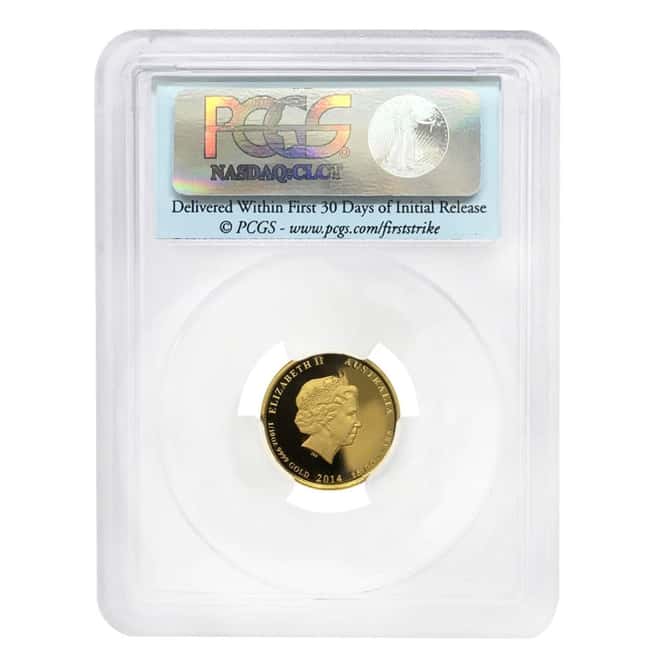 2014 1/10 oz Proof Gold Lunar Year of The Horse Australia Perth Mint PCGS PF 70 FS