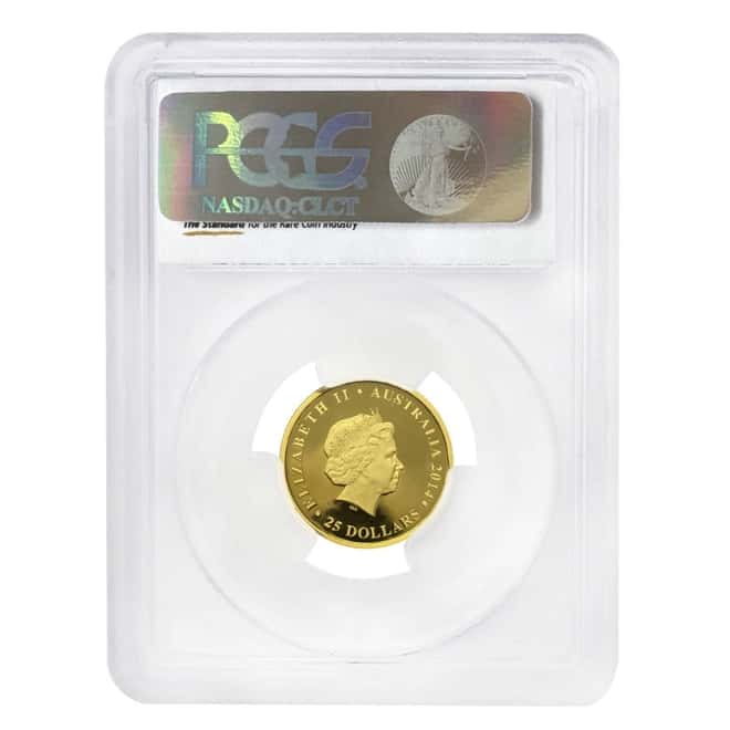 2014 1/4 oz Australian Proof Gold Kangaroo Coin Perth Mint PCGS PF 70