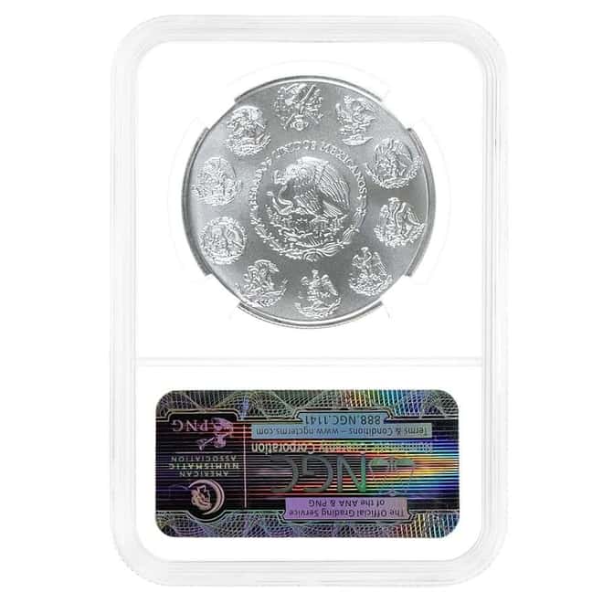 2014 1 oz Mexican Silver Libertad Coin NGC MS 69 ER
