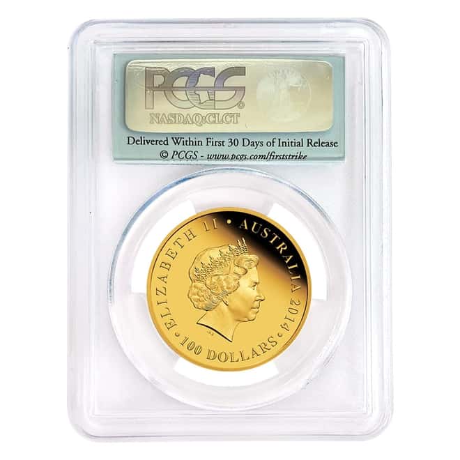 2014 1 oz Proof Gold Australian Kangaroo Coin Perth Mint PCGS PF 69 FS DCAM