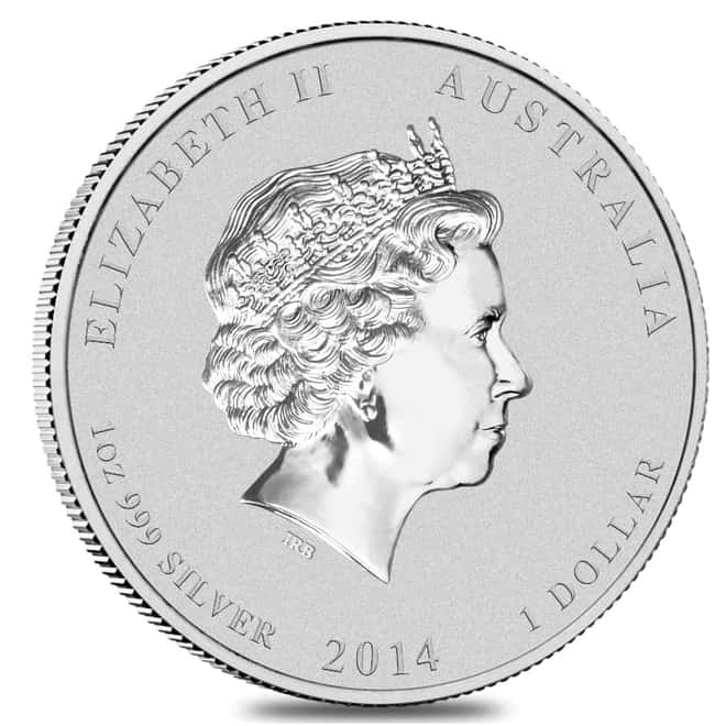 2014 1 oz Silver Lunar Year of The Horse BU Australian Perth Mint In Cap