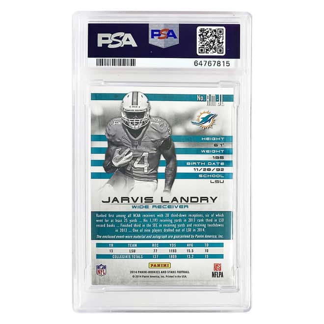 2014 Panini R & S Jarvis Landry Rookie #RM-JL PSA 8 NM MT Football Card