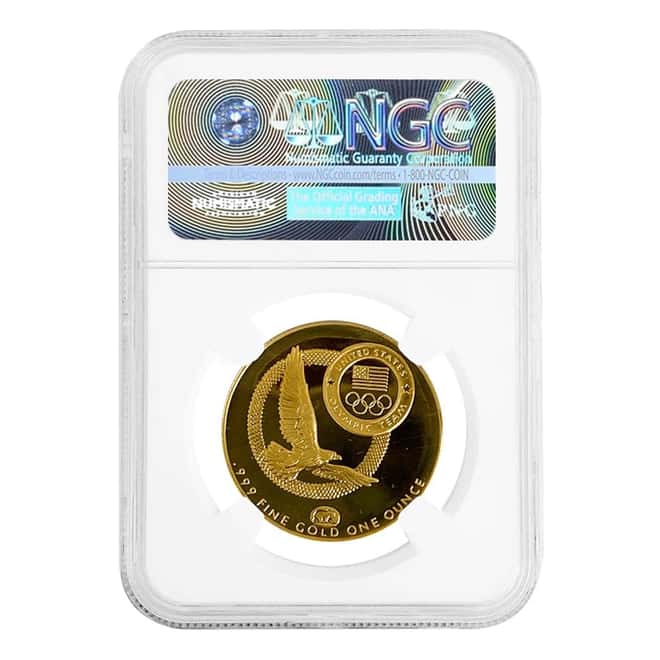 2014 USOC 1 oz Gold Alpine Skiing Olympic Winter Games Medal NGC UCAM Gem Proof