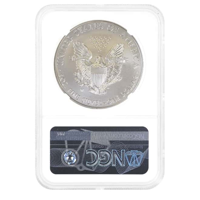 2014 W 1 oz Burnished Silver American Eagle $1 Coin NGC MS 69
