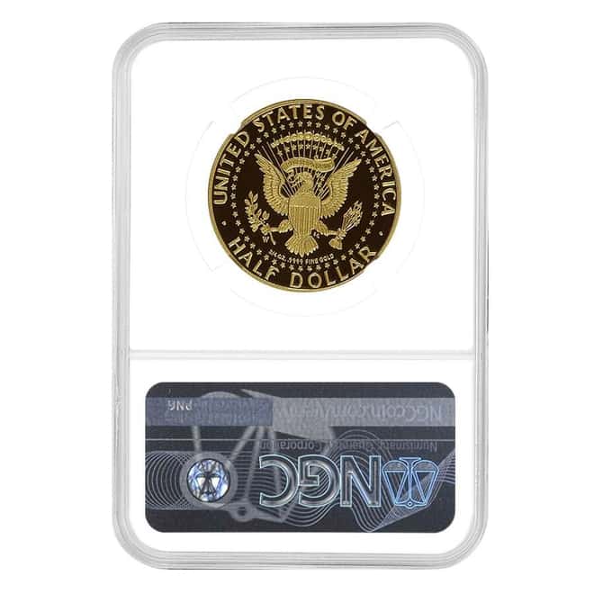 2014-W 3/4 oz Gold Kennedy Half Dollar High Relief NGC PF 70 FD (Castle)