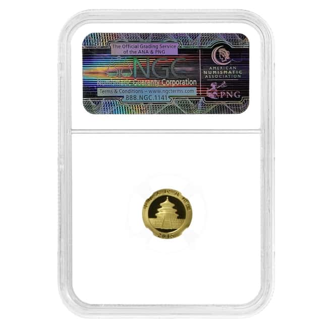 2015 1/20 oz Chinese Gold Panda 20 Yuan NGC MS 70 Early Releases