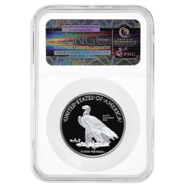 2016 1 oz Silver Saint-Gaudens High Relief Commem NGC Gem PF UCAM (Mercanti Sign)