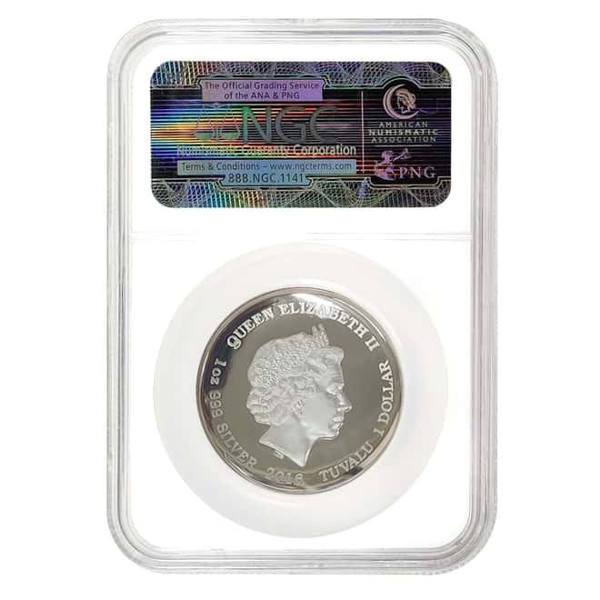 2016 1 oz Tuvalu Star Trek Enterprise Proof High Relief Silver Coin NGC PF 70 UCAM
