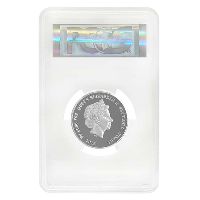 2016 P 5 oz Tuvalu Pearl Harbor High Relief Proof Silver Coin Perth Mint PCGS PF 70 FS