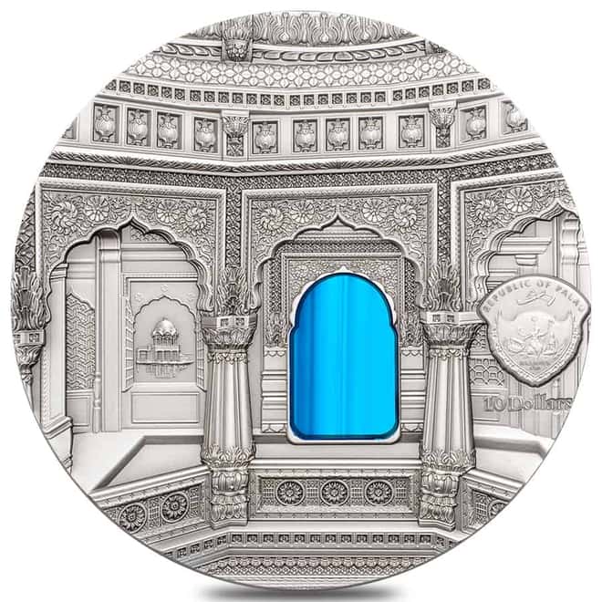 2016 Palau 2 oz Silver Tiffany Art Jain Art Coin .999 Fine (In Cap)