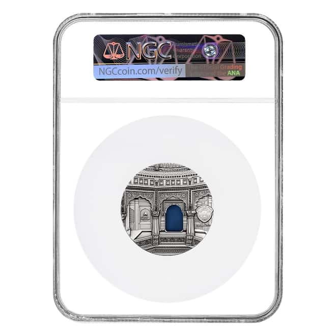 2016 Palau 2 oz Silver Tiffany Art Jain Art Coin NGC PF 70