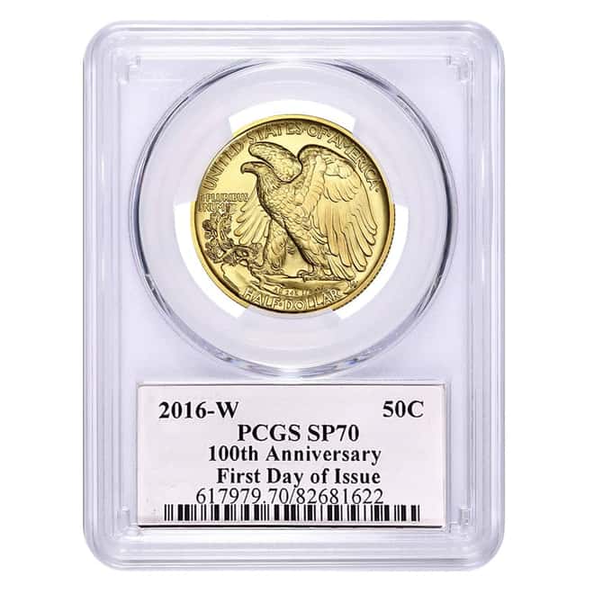 2016-W 1/2 oz Walking Liberty Gold Coin PCGS SP 70 FD (Mercanti Sign)