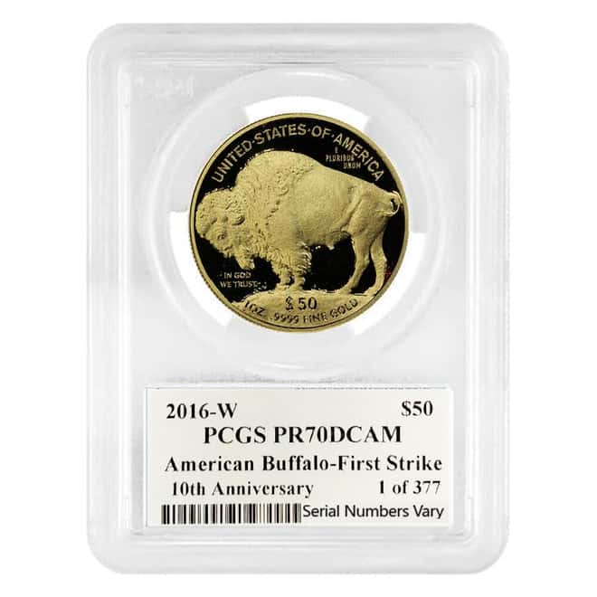 2016-W 1 oz $50 Proof Gold American Buffalo PCGS PF 70 FS (Edmund C. Moy)