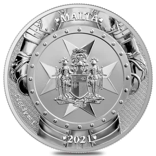 2021 Malta 1 oz Knights of the Past Silver Coin BU Germania