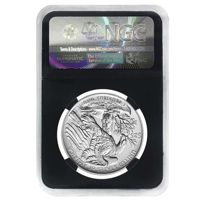 2017 1 oz Palladium American Eagle NGC MS 70 First Releases (225th Ann. Label, Retro)