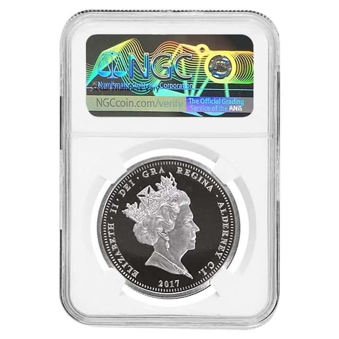 2017 Alderney Platinum 5 Sovereign NGC PF 70 UCAM