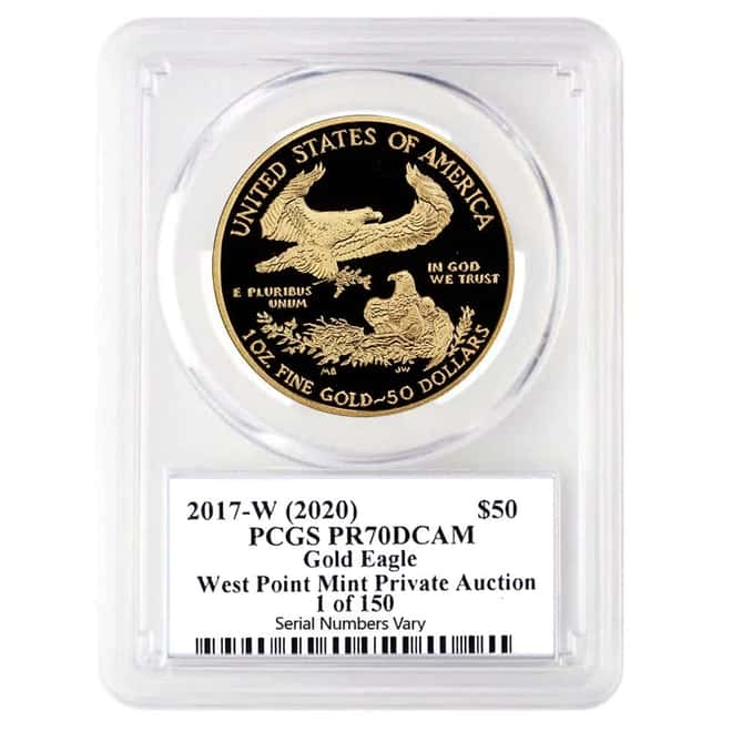 2017-W 1 oz $50 Proof Gold American Eagle PCGS PF 70 (Thomas S. Cleveland)