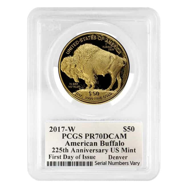 2017-W 1 oz $50 Proof Gold American Buffalo PCGS PF 70 FDOI (Edmund C. Moy)