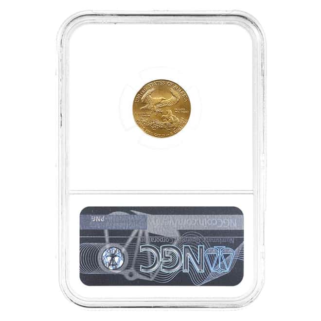 2018 1/10 oz $5 Gold American Eagle NGC MS 70 FDOI (Moy)