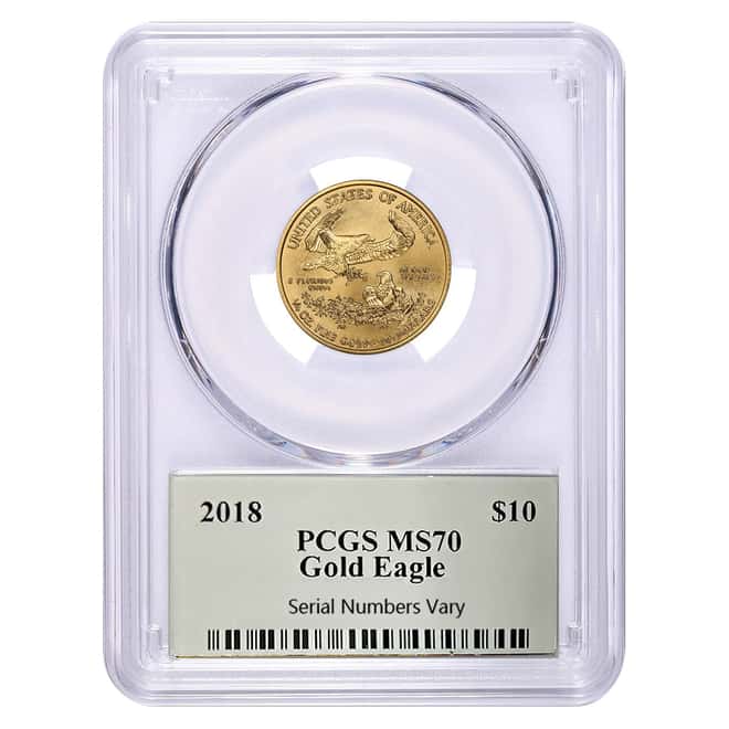 2018 1/4 oz Gold American Eagle PCGS MS 70
