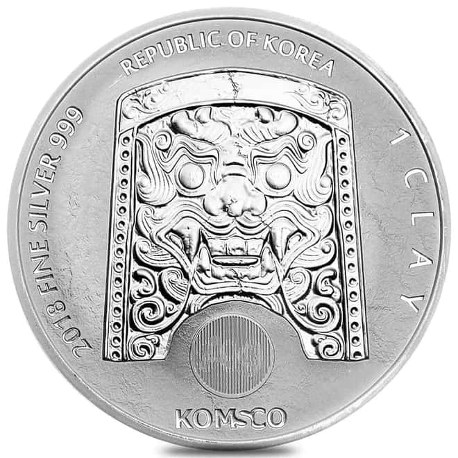 2018 1 oz South Korea Silver Chiwoo Cheonwang Medal BU