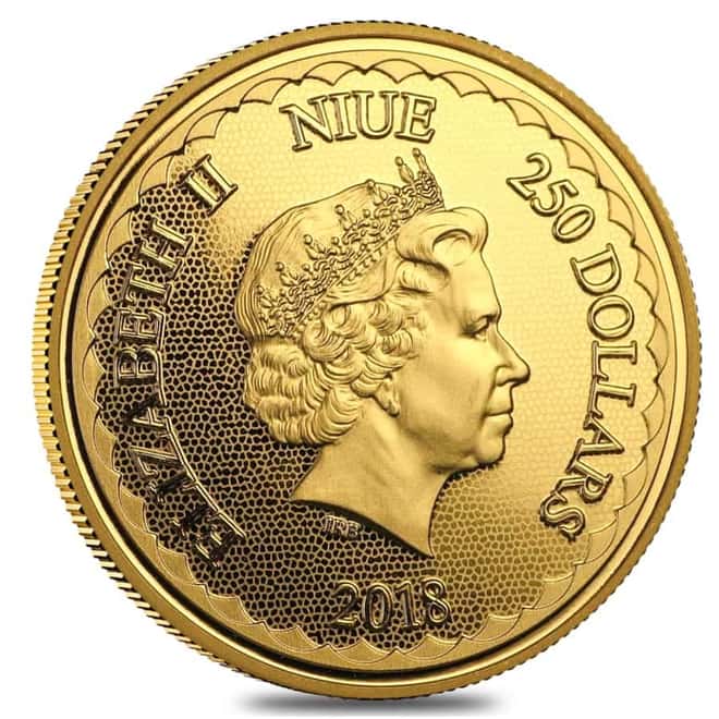 2018 Niue 1 oz Gold Double Dragon Coin BU