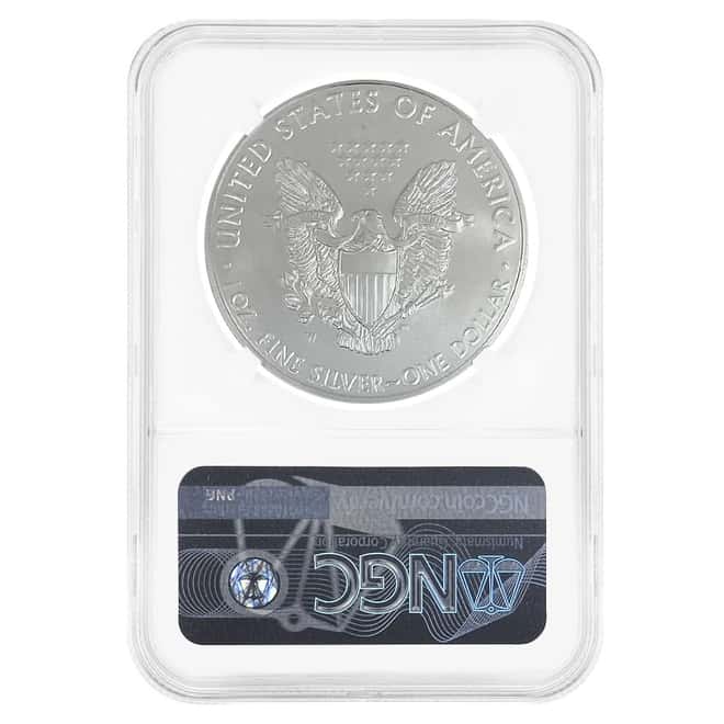 2018-W 1 oz Burnished Silver American Eagle $1 Coin NGC MS 69