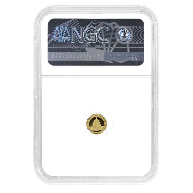 2019 1 gram Chinese Gold Panda NGC MS 70 FR (Tong Fang)