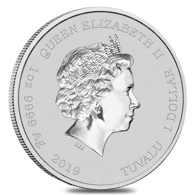 2019 1 oz Tuvalu Captain America Marvel Series Silver Coin .9999 Fine BU In Cap
