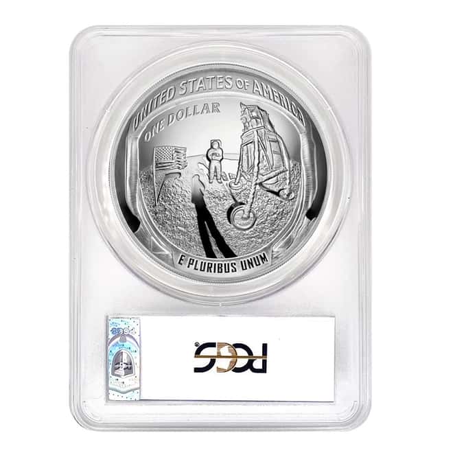 2019 P 5 oz Apollo 11 50th Ann. Proof Silver Dollar PCGS PF 70 FD (Edmund C. Moy Sign)