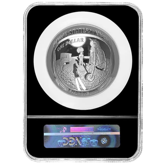 2019 P 5 oz Apollo 11 Proof Silver Dollar NGC PF 70 FDOI (Charlie Duke Sign)