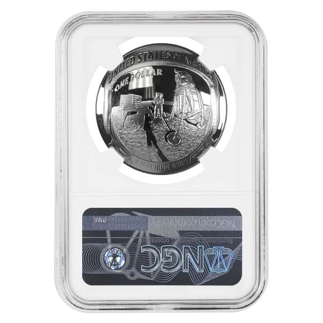 2019 P Apollo 11 50th Anniversary Proof Silver Dollar Comm. NGC PF 70 UCAM