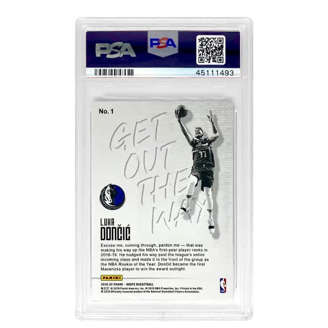 2019 Panini Hoops Luka Doncic #1 Sports Card PSA 10 GEM MT