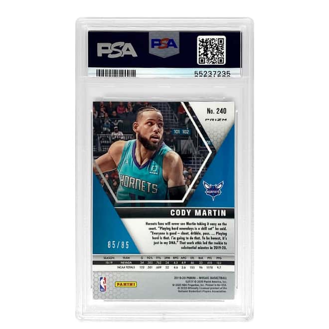 2019 Panini Mosaic Cody Martin Fast Rookie #240 PSA 10 GEM MT