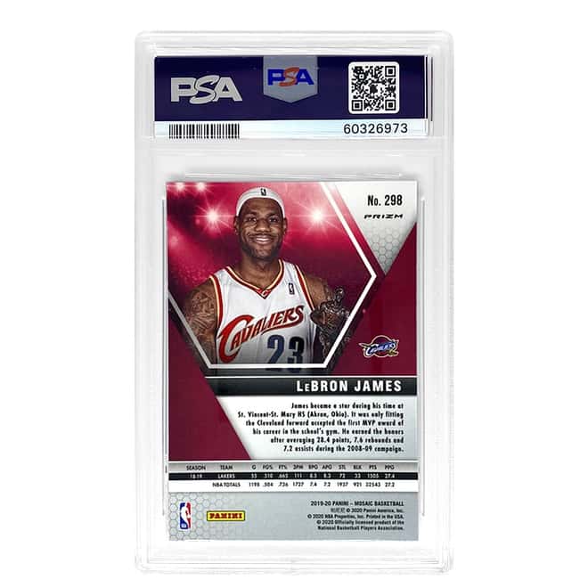 2019 Panini Mosaic LeBron James MVP PINK CAMO #298 PSA 10