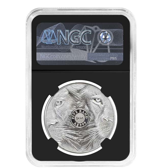 2019 South Africa 1 oz Silver Big 5 Lion NGC PF 70 FR