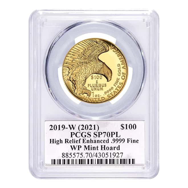 2019 W 1 oz Gold High Relief American Liberty PCGS SP 70 PL