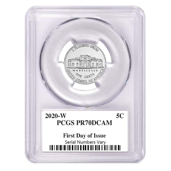 2020-W Jefferson Nickel PCGS PF 70 FDOI Jamie Franki Sign (w/ 2020-S US Mint Proof 10-Coin Set)