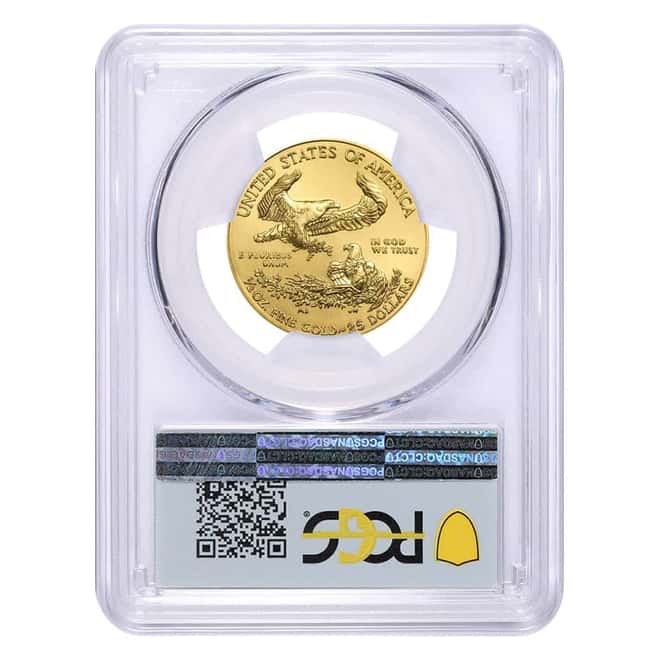 2020 1/2 oz $25 Gold American Eagle PCGS MS 70 FDOI