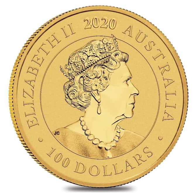 2020 1 oz Gold Australian Swan Perth Mint .9999 Fine BU In Cap