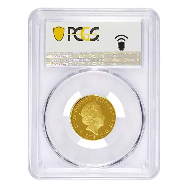 2020 Great Britain 1/4 oz Proof Gold Mayflower 400th Ann. PCGS PF 69 FDOI